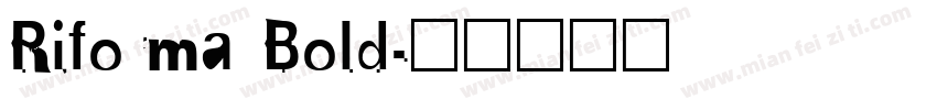 Riforma Bold字体转换
